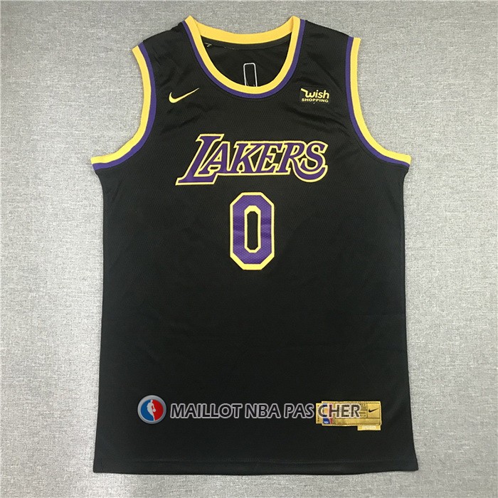 Maillot Los Angeles Lakers Russell Westbrook NO 0 Statement 2021-22 Noir
